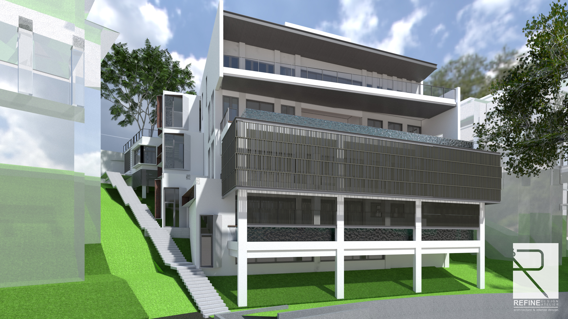 THE HILLSIDE WHITE MANSION  